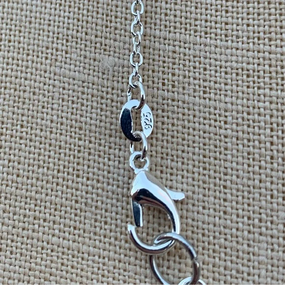 NWT Sterling Silver Plated Chain & Alloy Dinosaur Charm Necklace - Picture 8 of 8